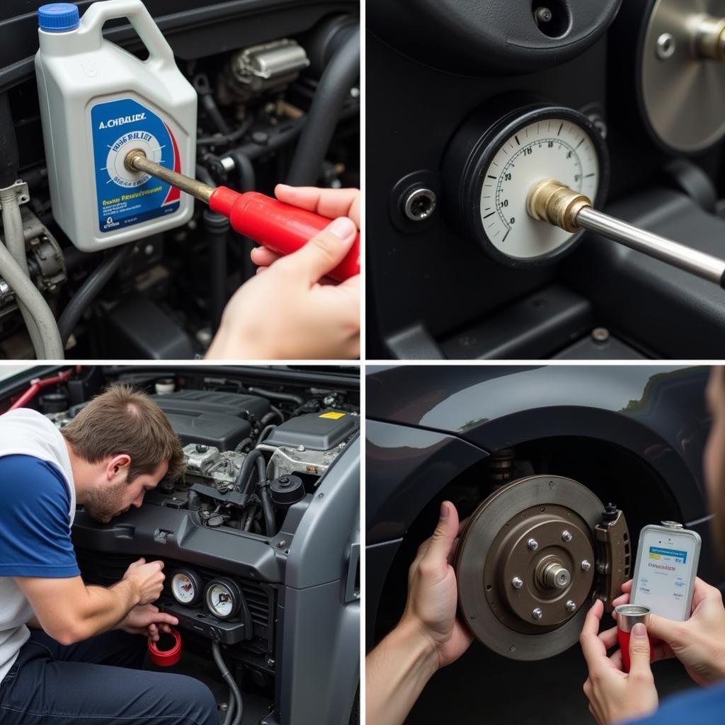 Mechanic Checking Car Fluids