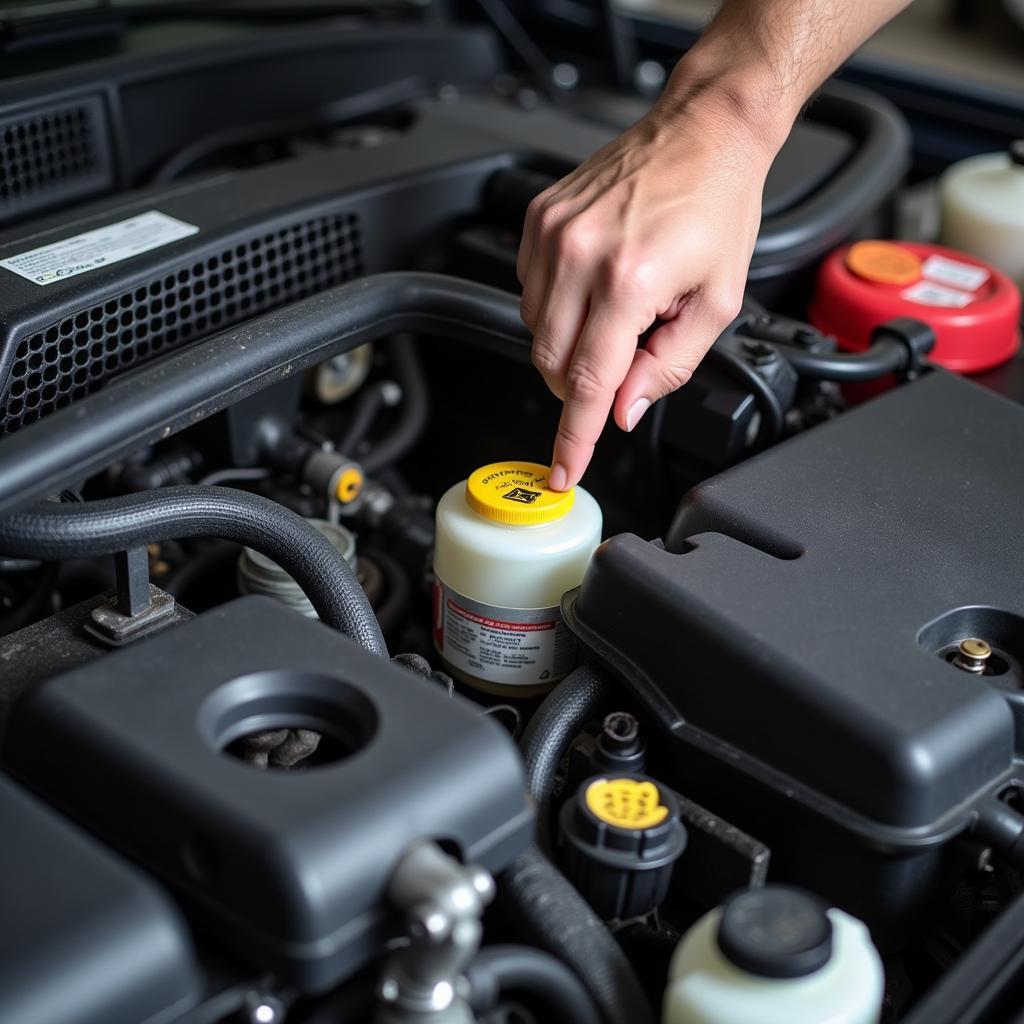 Mechanic Checking Car Fluids