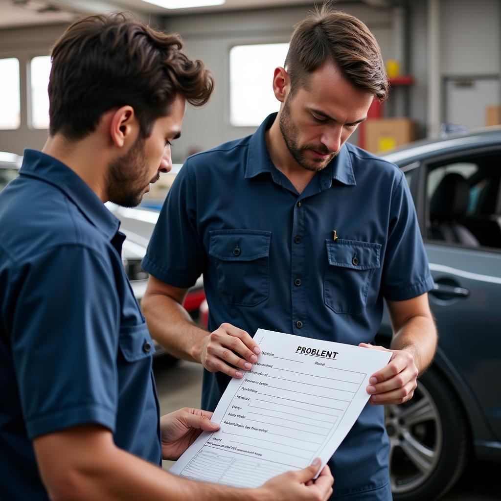 Mechanic Using the Worksheet