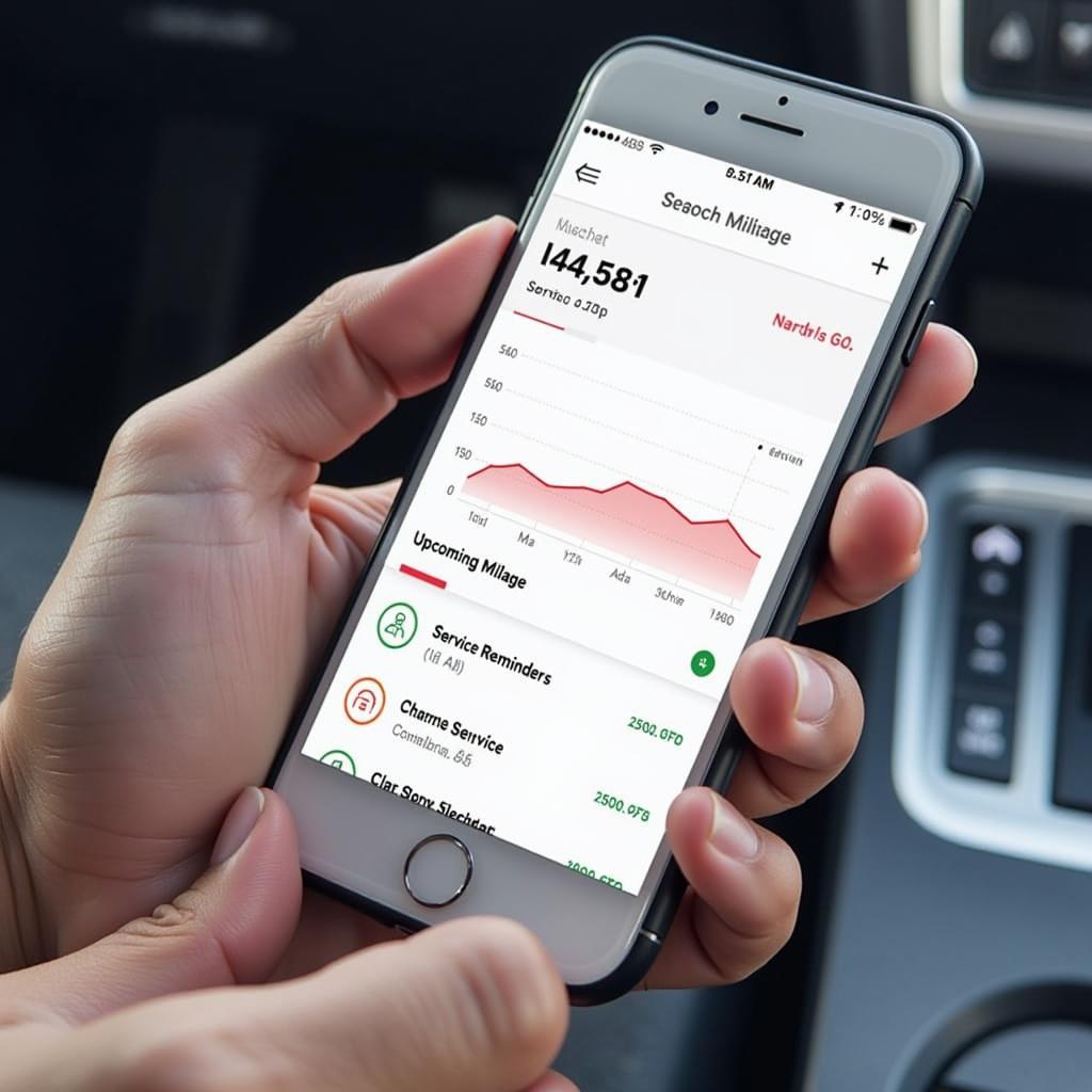 Mileage Tracking on Car Maintenance App iOS