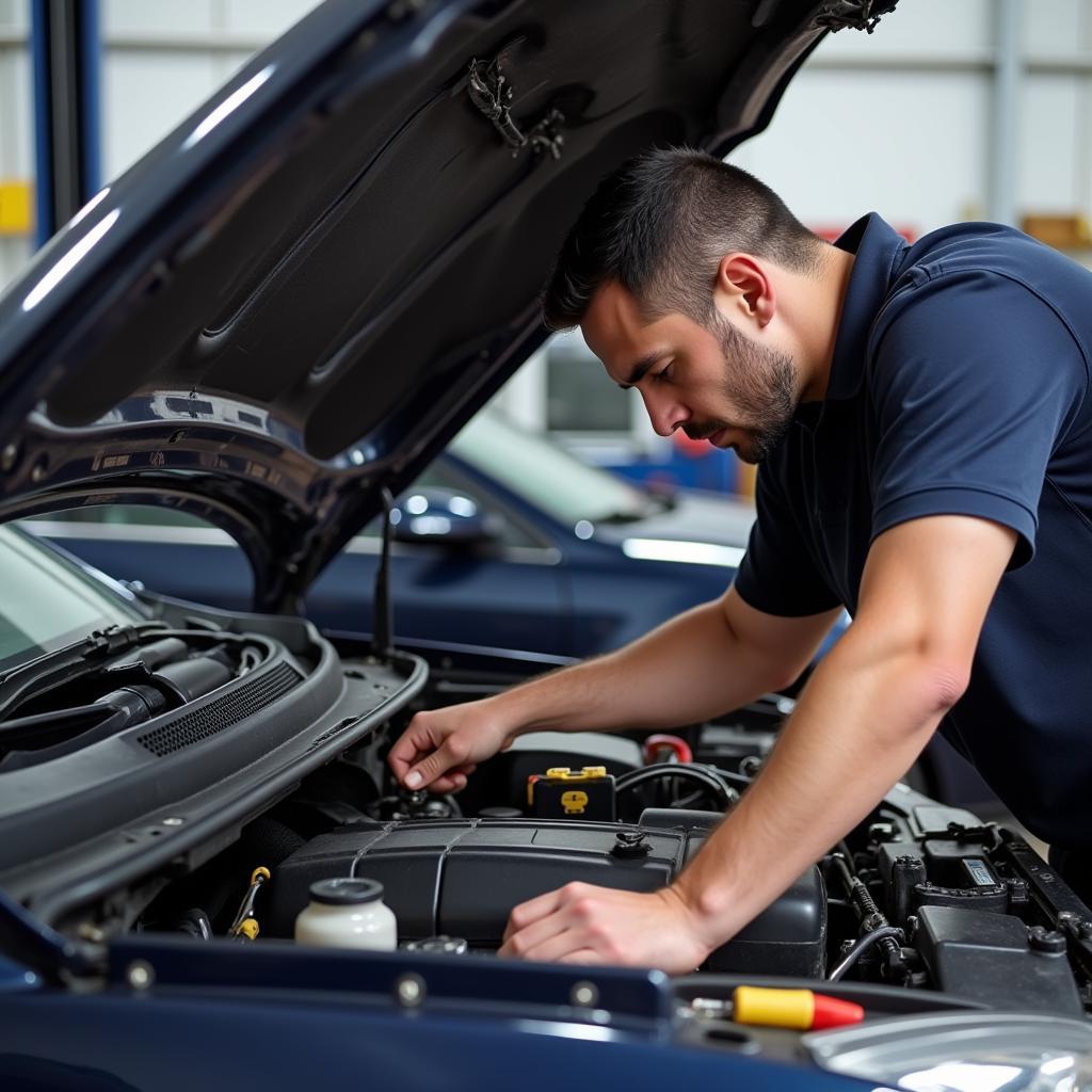 Milford Car Maintenance: Mechanic Working