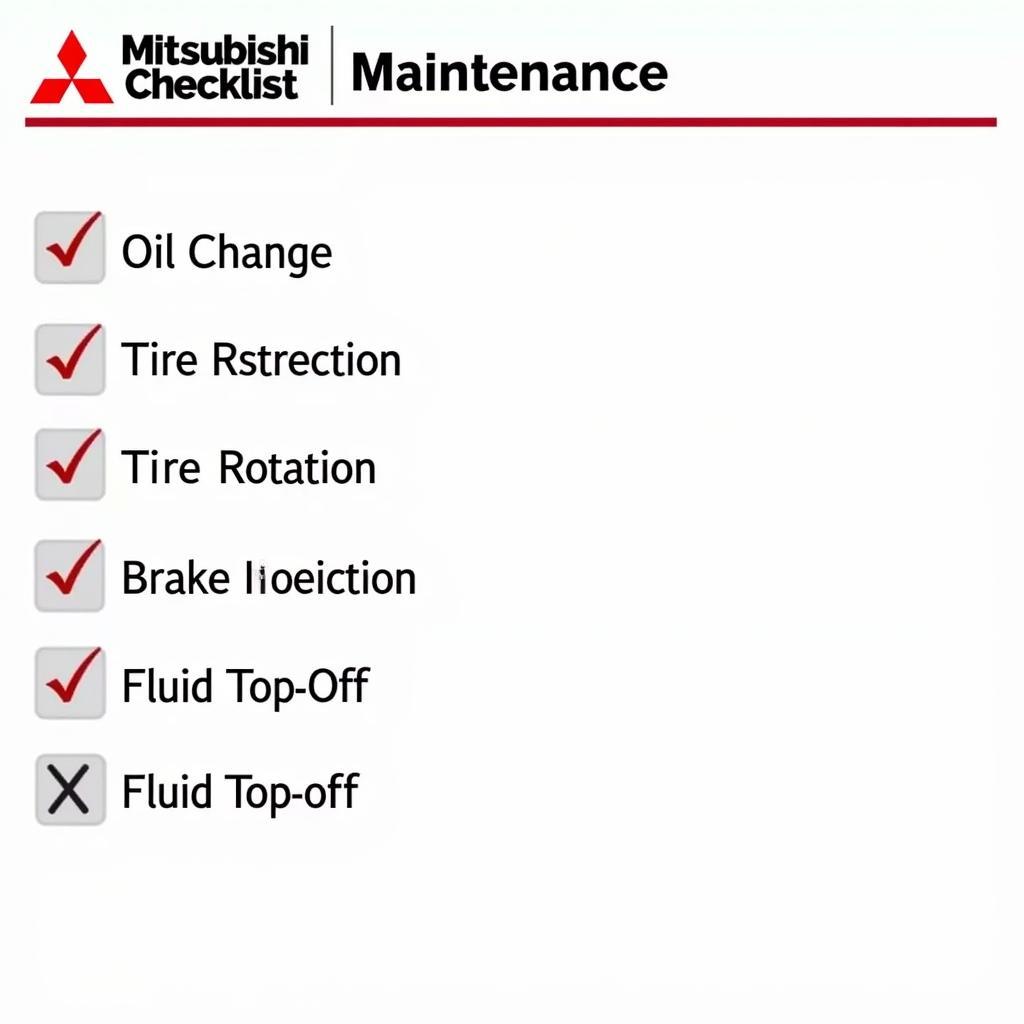 Regular Maintenance Checklist for Mitsubishi i