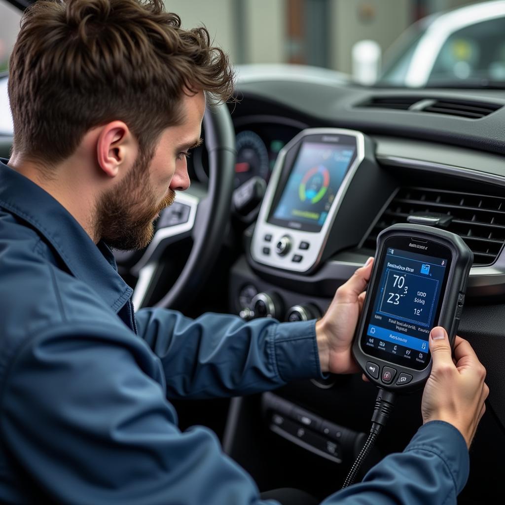 Mobile Mechanic Performing Car Diagnostics in Beattock