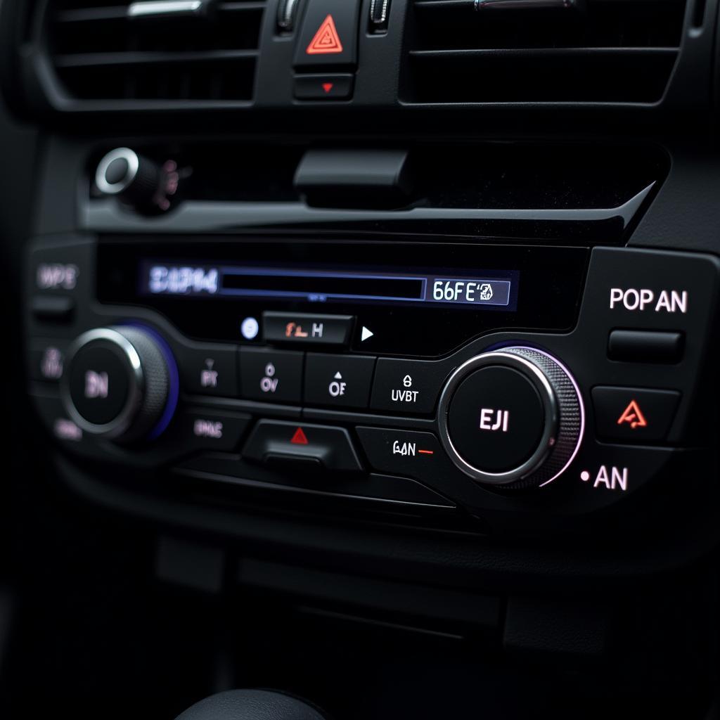 Modern Car Air Conditioning Controls Panel