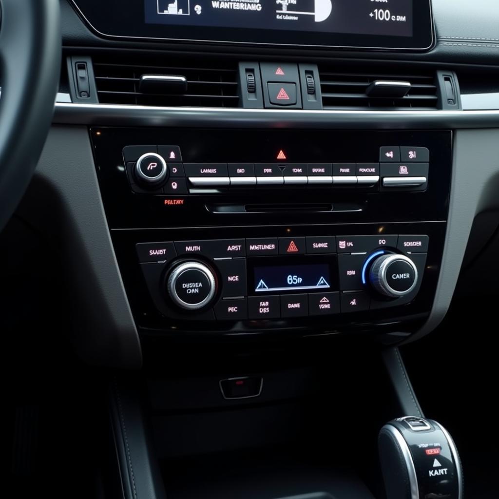 Modern Car AC Controls Panel