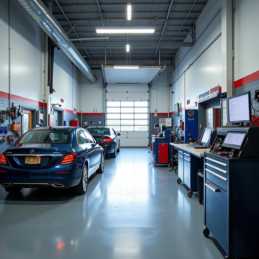 Modern Car AC Repair Shop