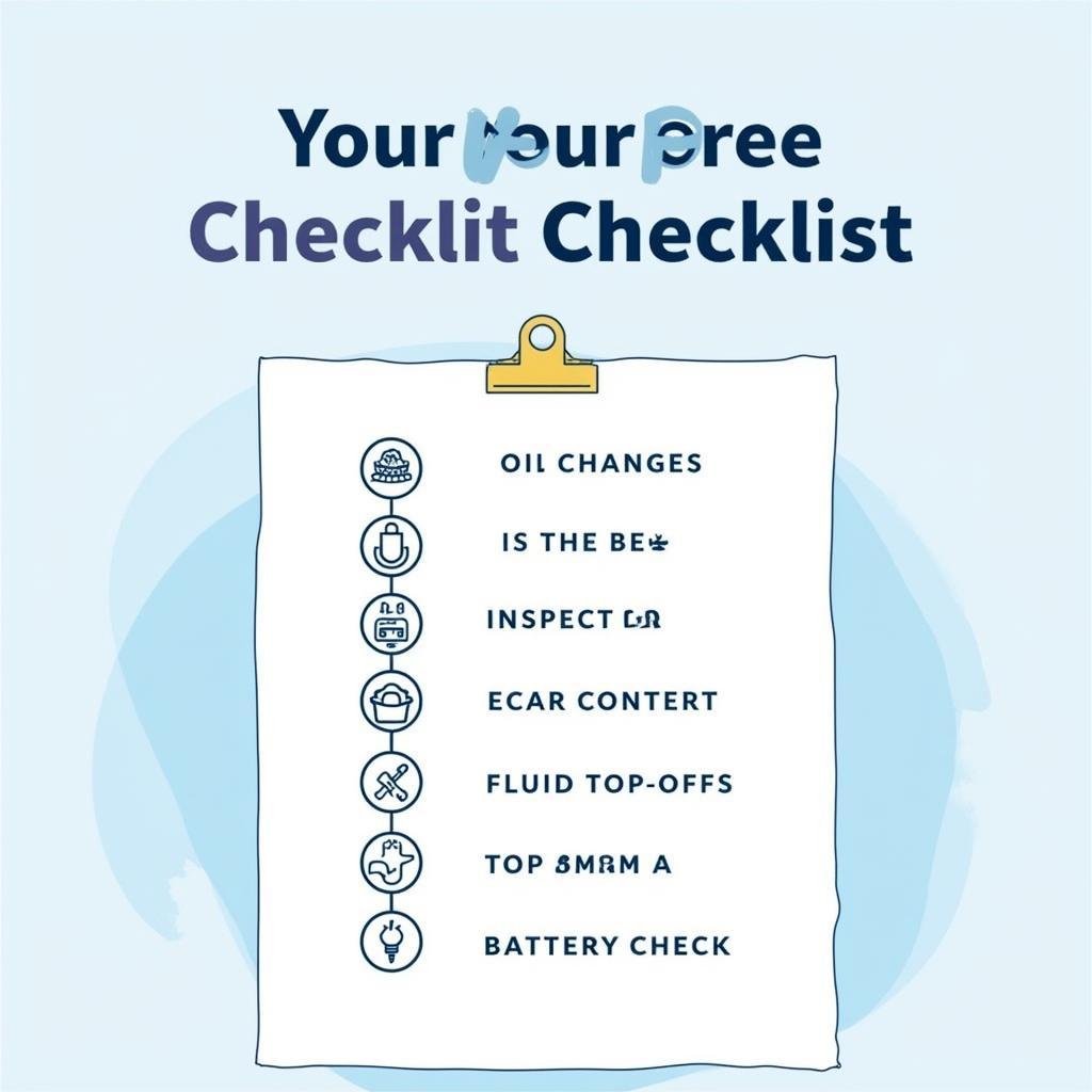 Monterey Car Maintenance Checklist