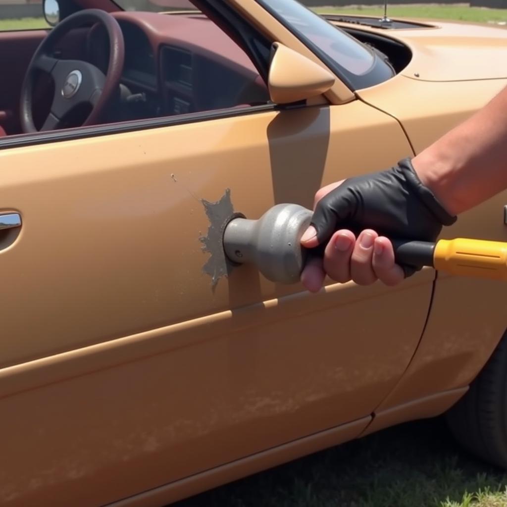 Using a Hammer for Dent Repair in My Summer Car