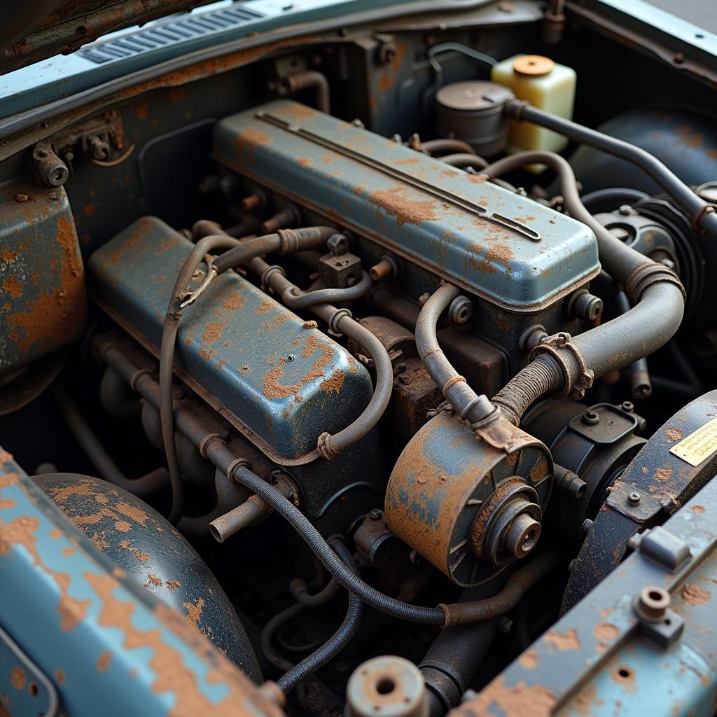 Neglected Car Engine