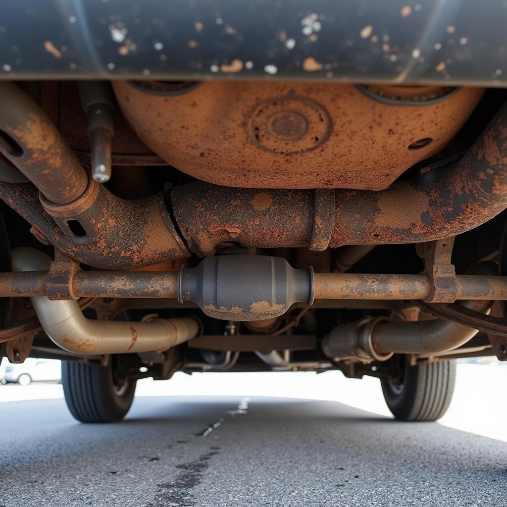 Rust on a Car Undercarriage in New York