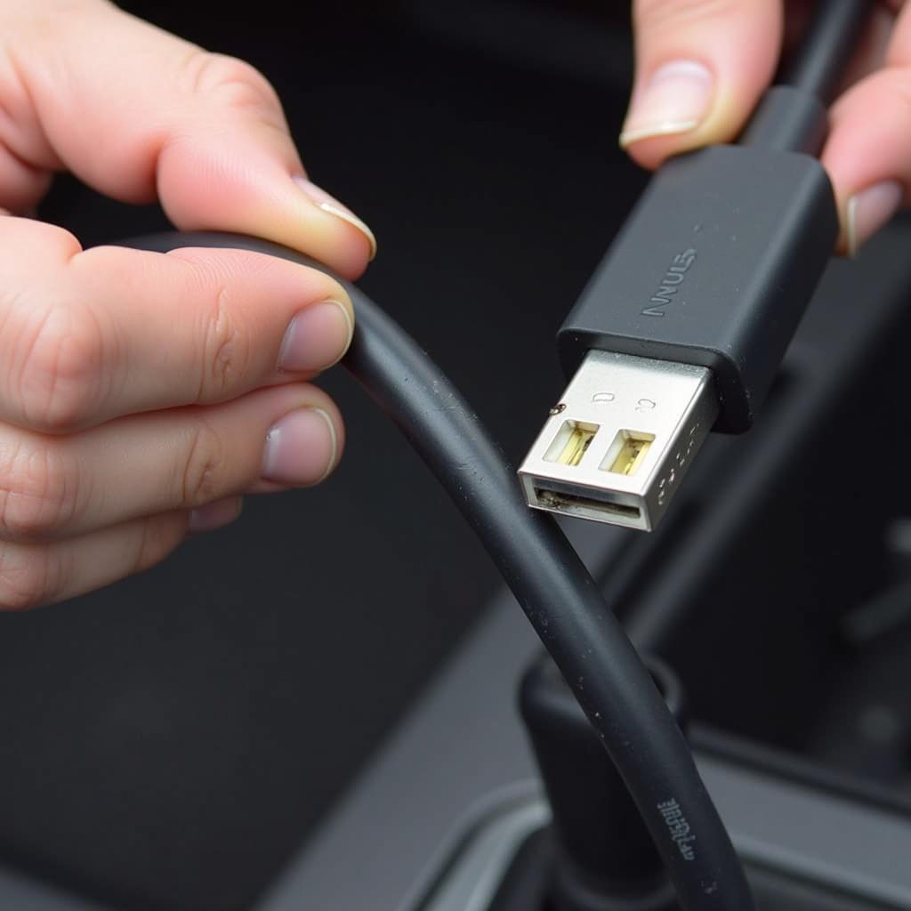 Inspecting Nexus 4 Car Charger Cable