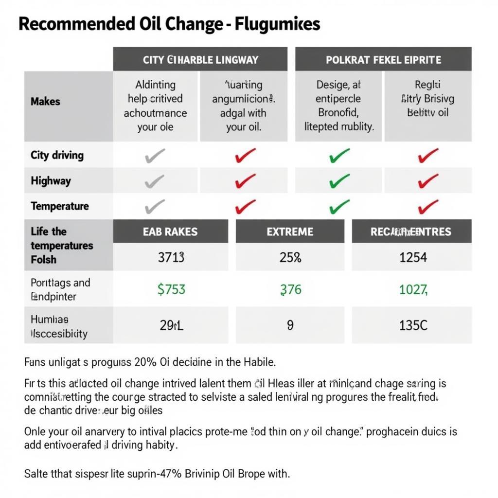 Oil Change Frequency Based on Driving Conditions