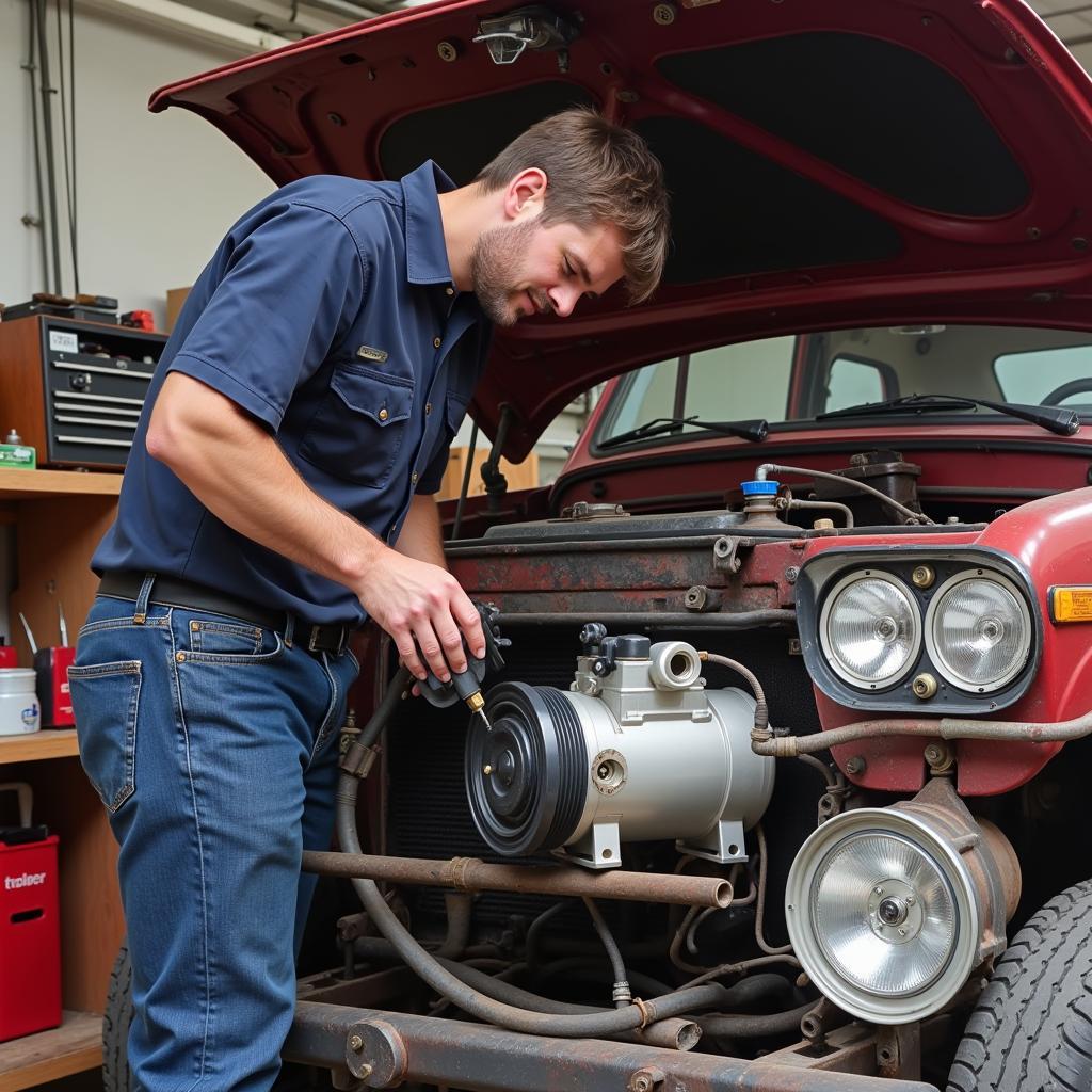 Replacing AC Compressor in Older Car