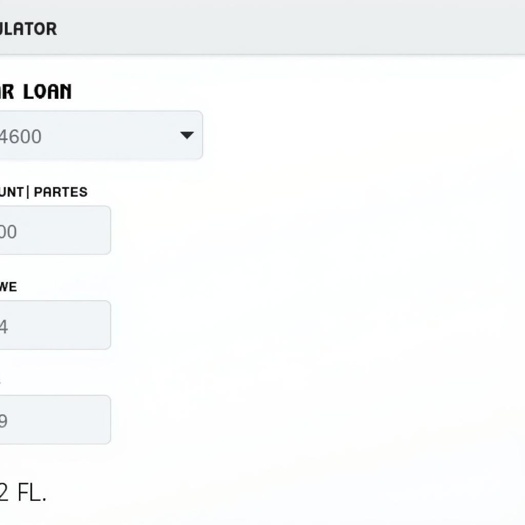 Online Car Loan Calculator Screenshot