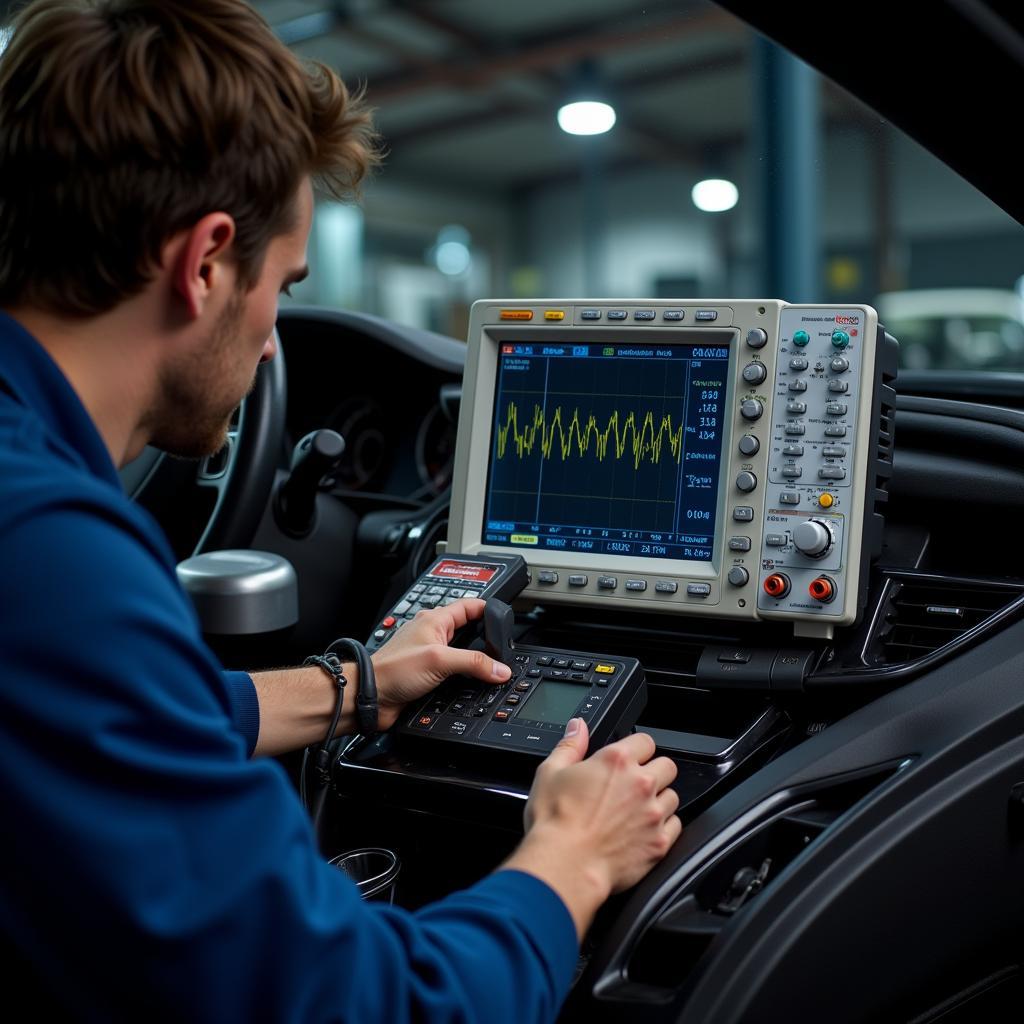 Analyzing car sensor signal with an oscilloscope