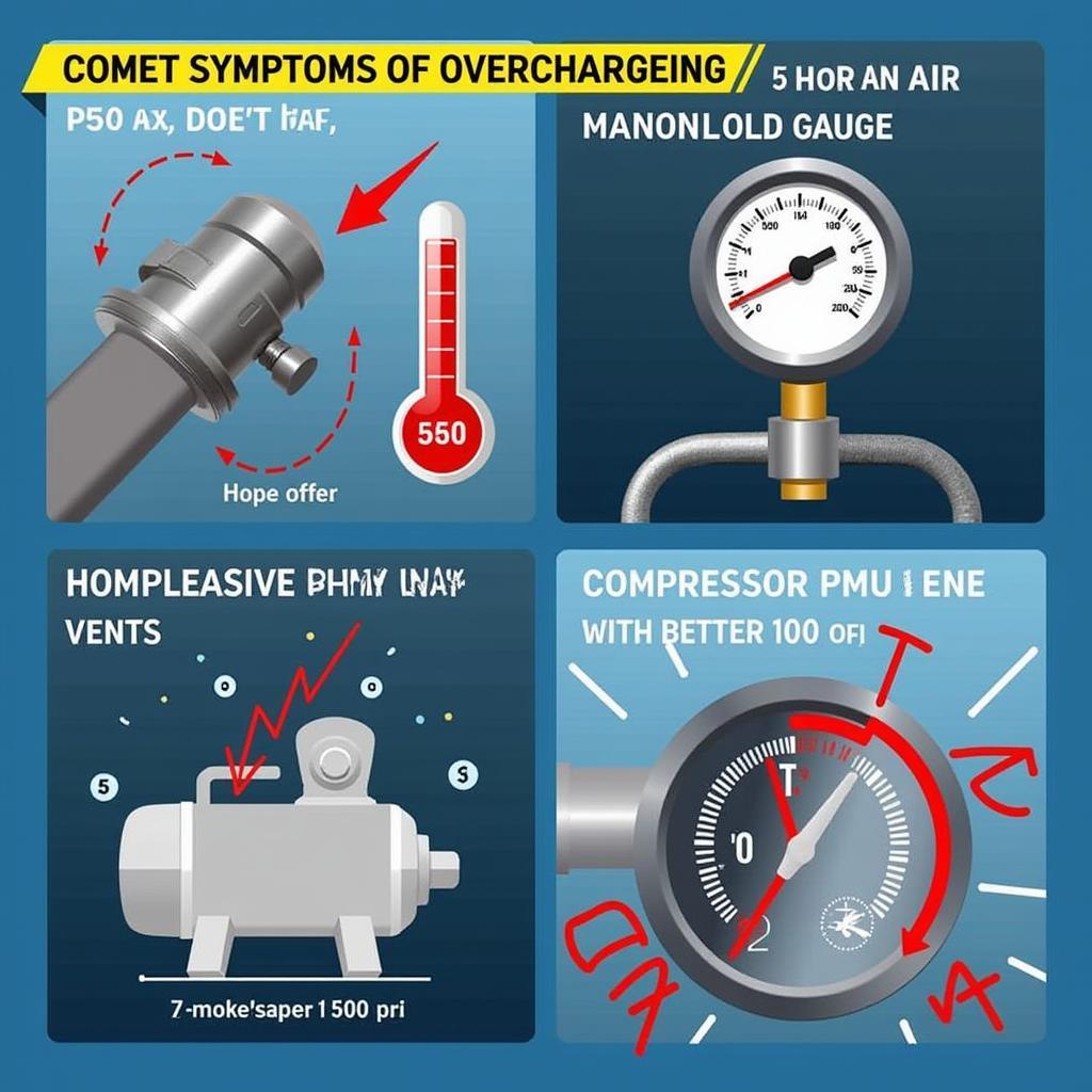 Overcharged Car AC System Symptoms