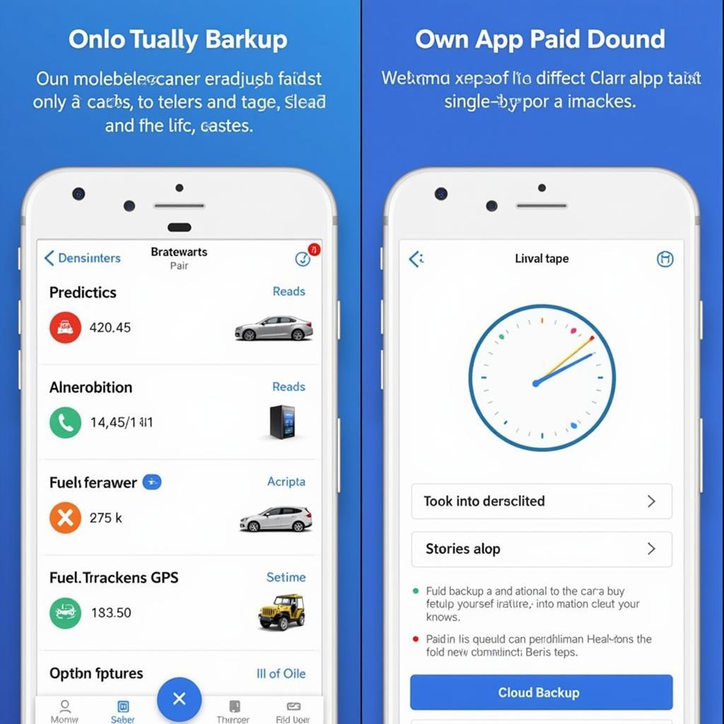 Paid Car Maintenance App Interface