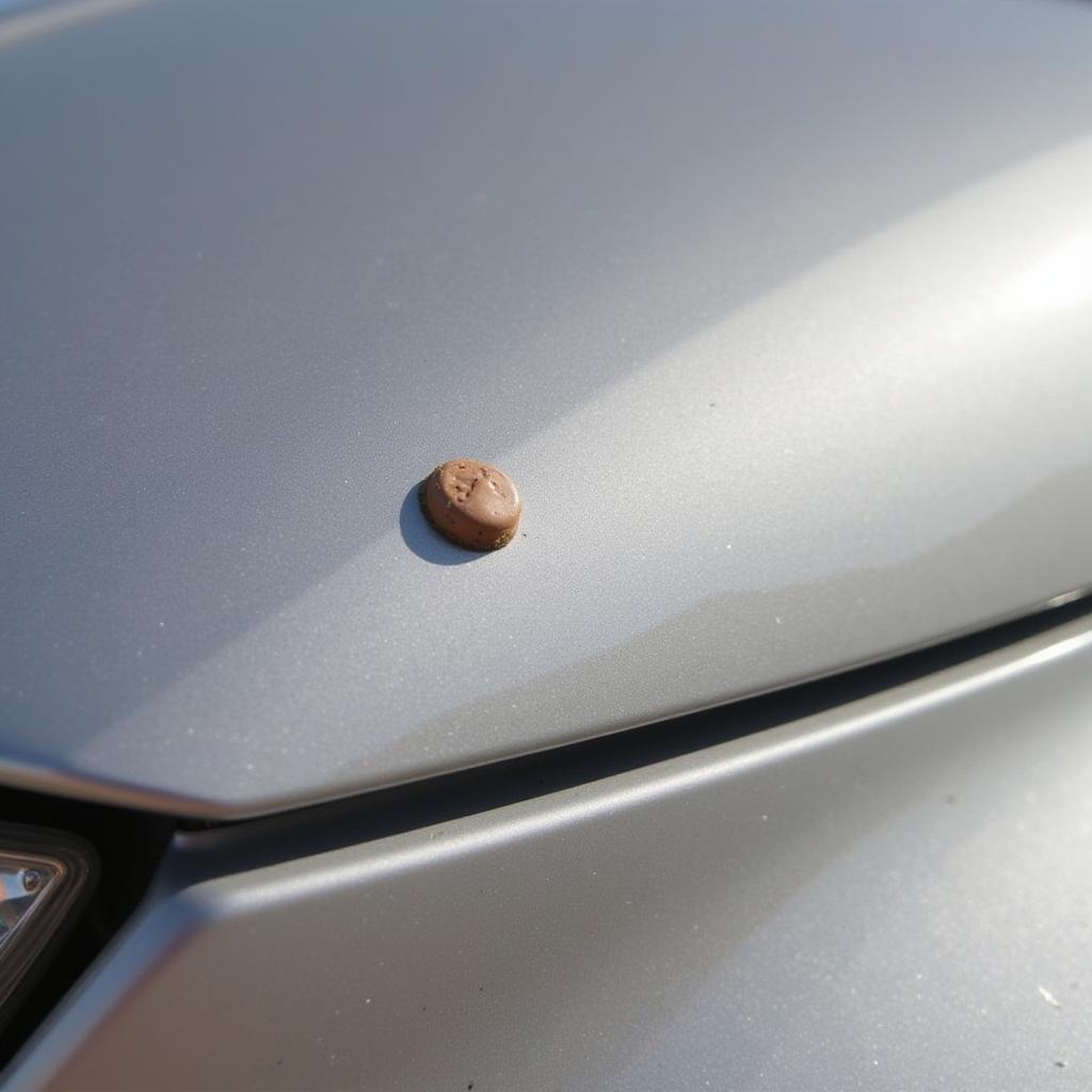 Identifying a paint blemish on a car