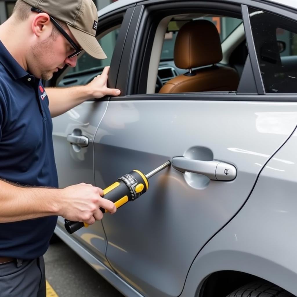 PDR process on a car door