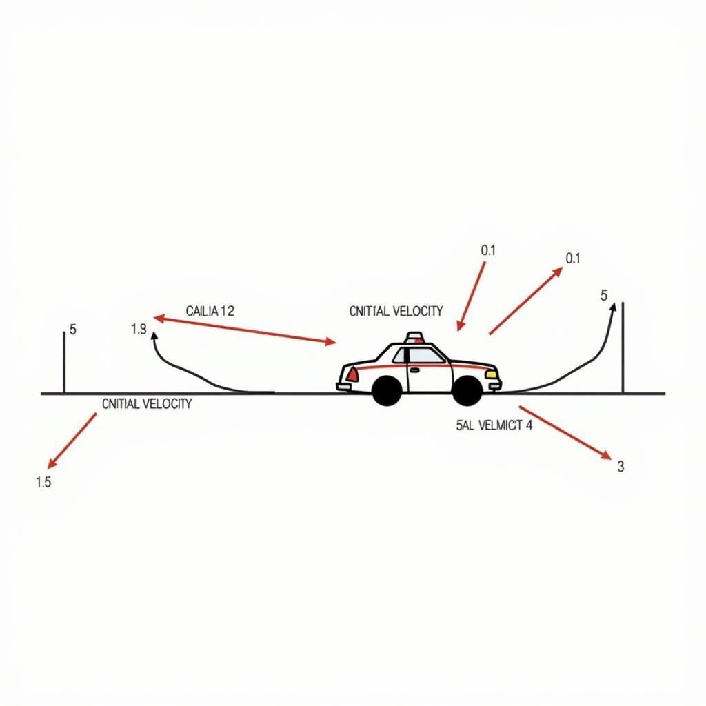 Patrol Car Motion Diagram Illustrating Position and Velocity Changes Over Time