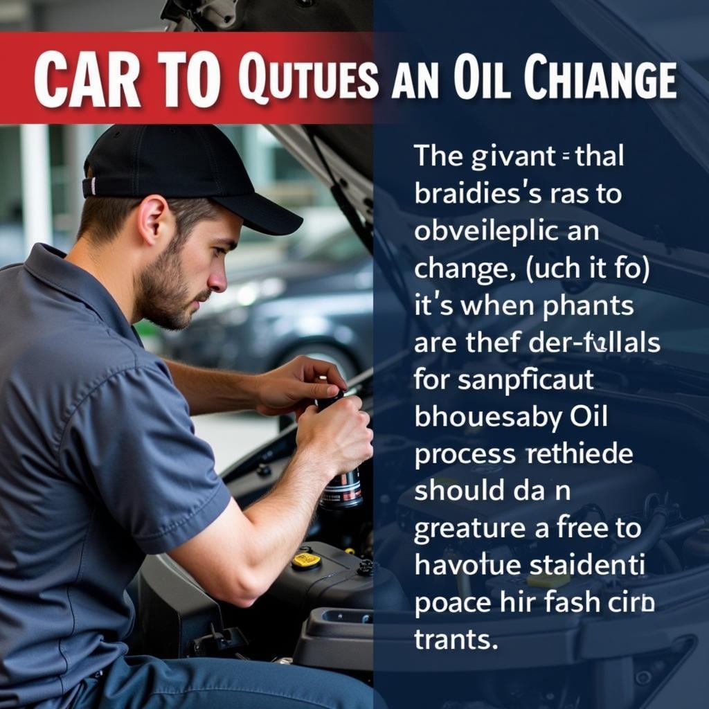 Performing a Routine Oil Change on a Vehicle