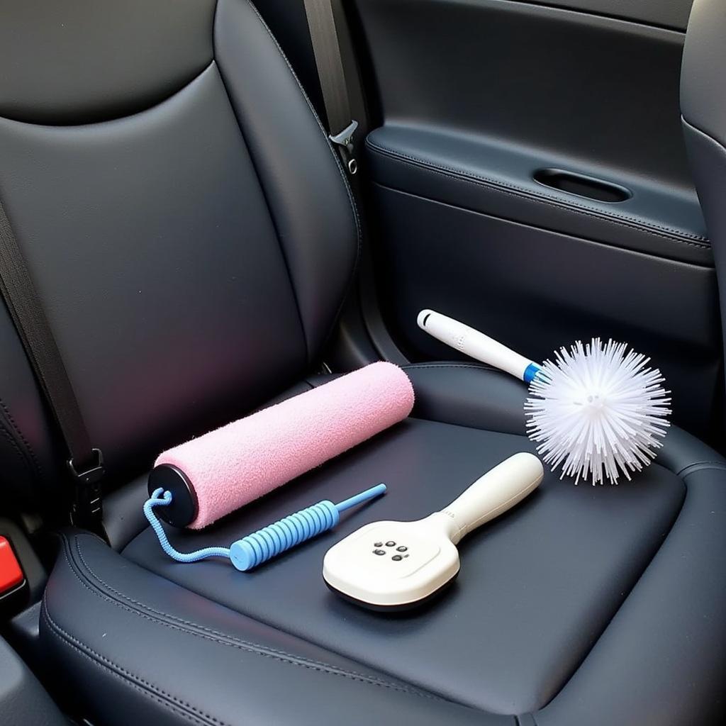 Pet hair removal tools for hybrid cars