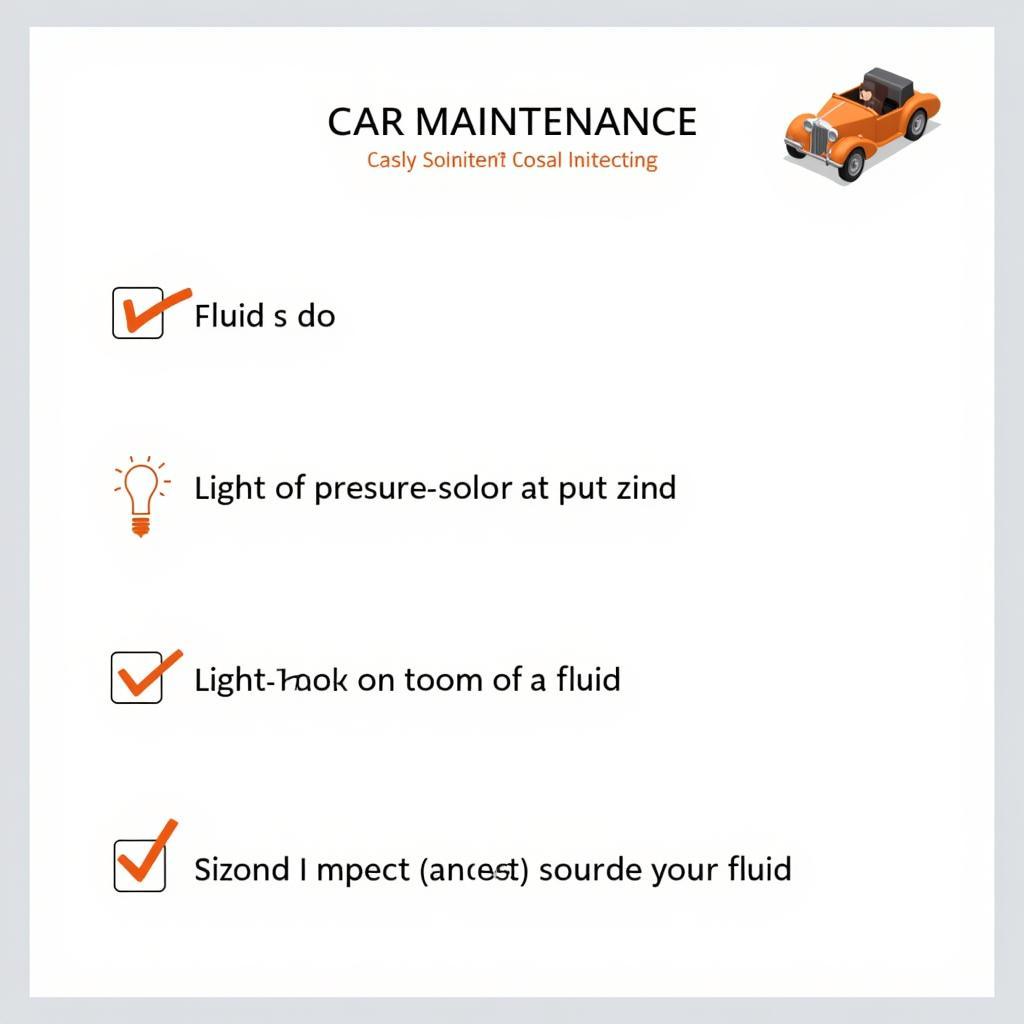 Car maintenance checklist with essential tasks