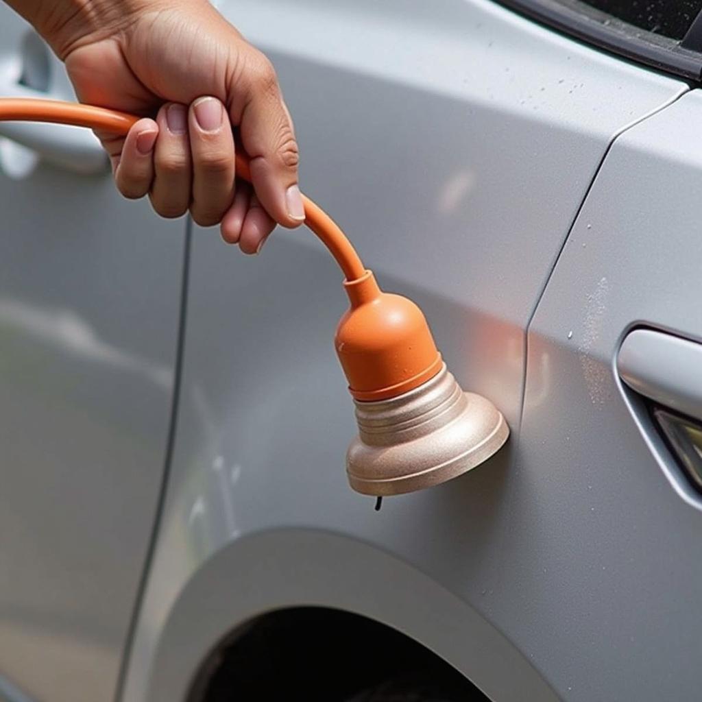 Plunger Dent Removal Technique