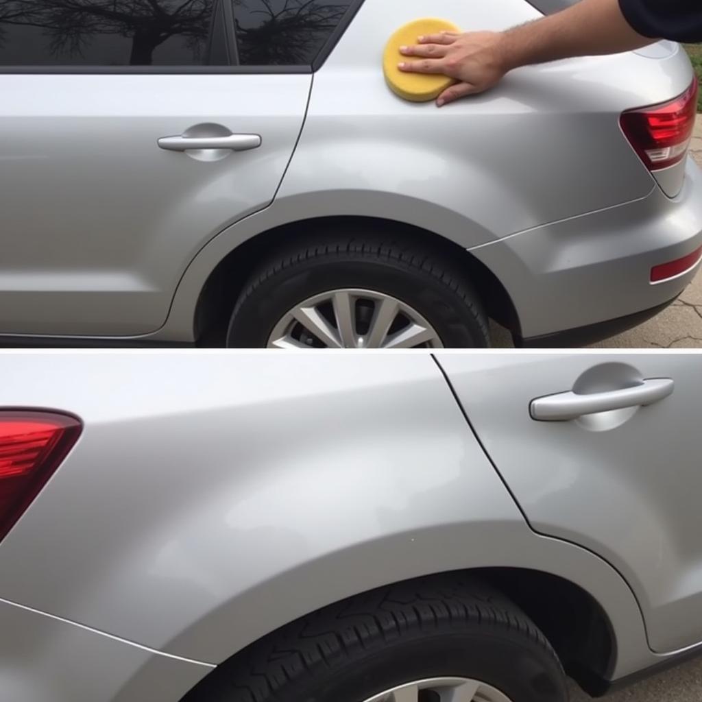 Polishing Car After Scratch Repair