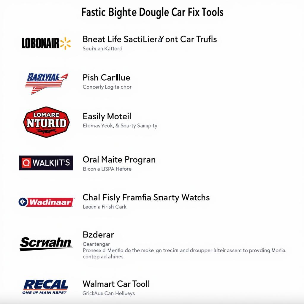 Popular Car Fix Tool Brands at Walmart