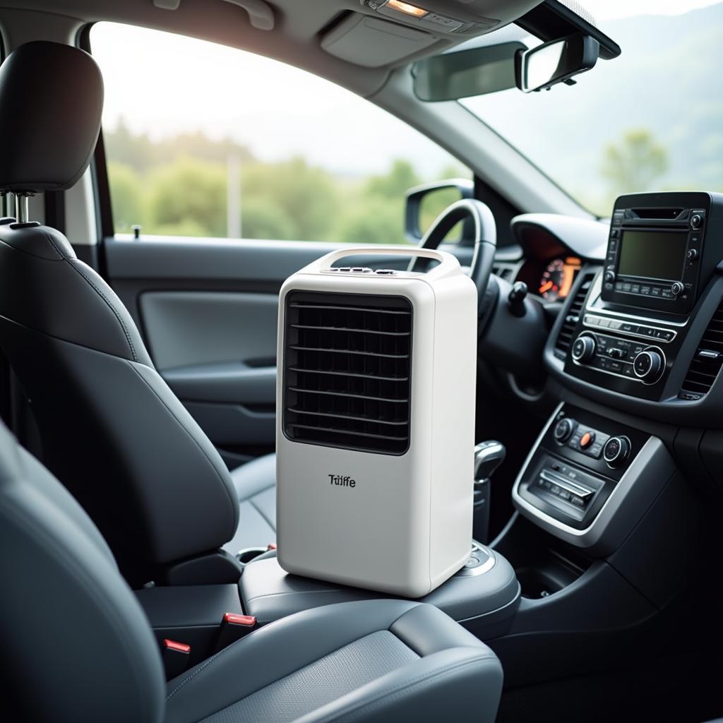 Portable Car AC Unit in Use