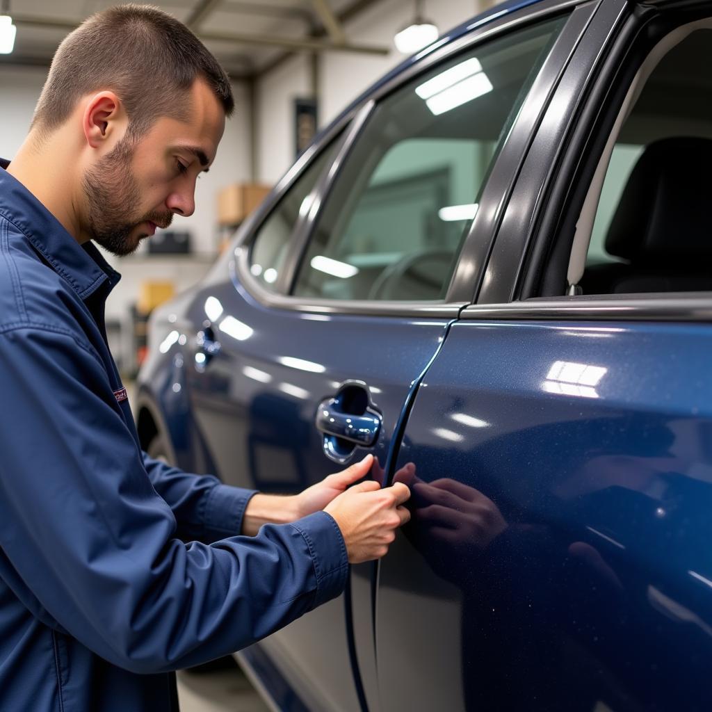 Post-Repair Inspection of a Side Impacted Car