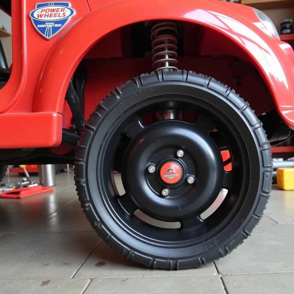 Power Wheels Car with a Loose Wheel