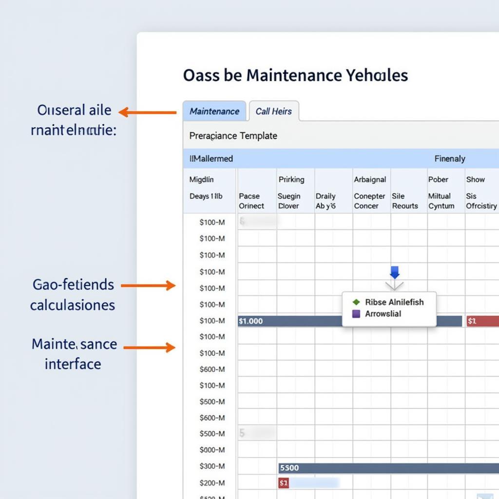 Pre-made Car Maintenance Excel Template