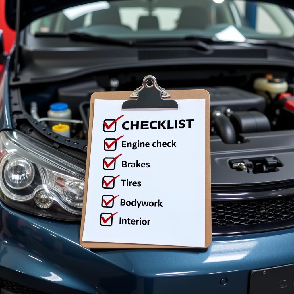 Pre-purchase Inspection Checklist: Essential checks before buying a used car.