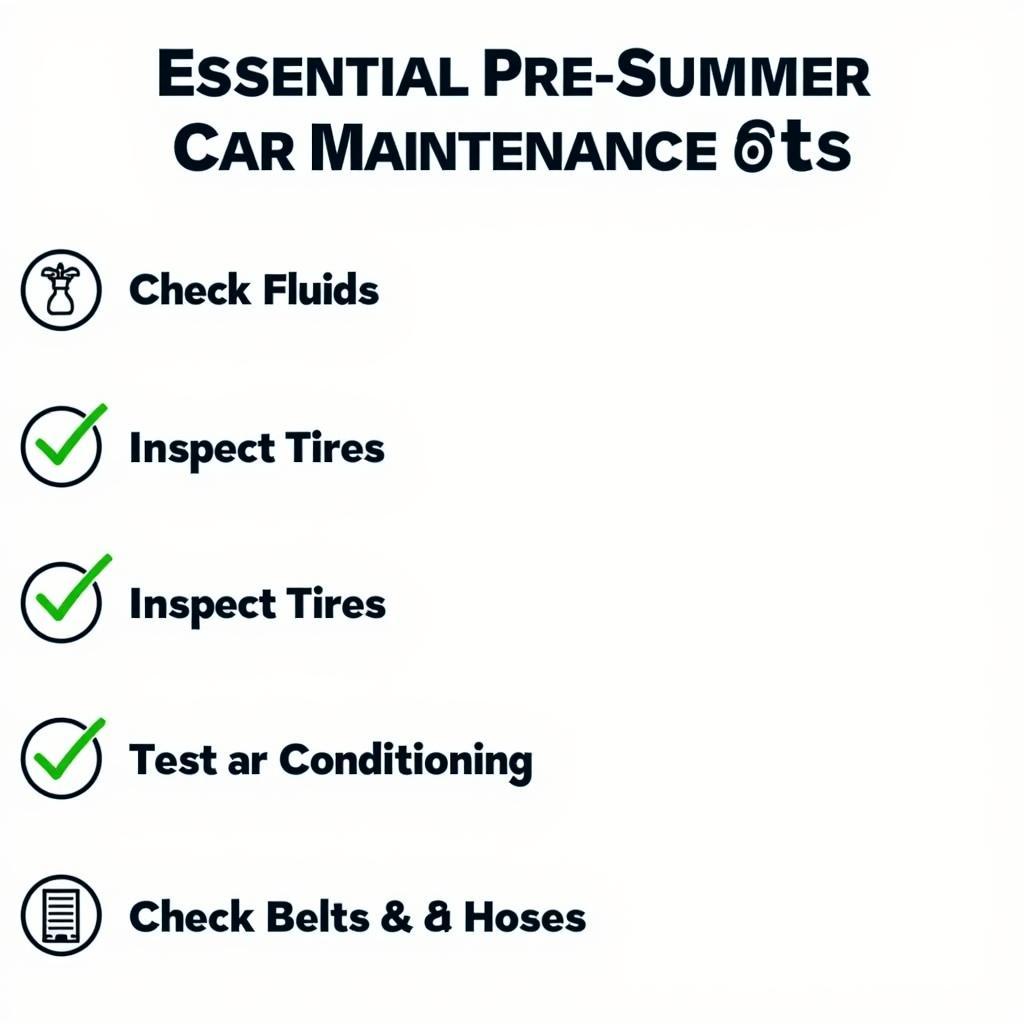 Pre-Summer Car Maintenance Checklist