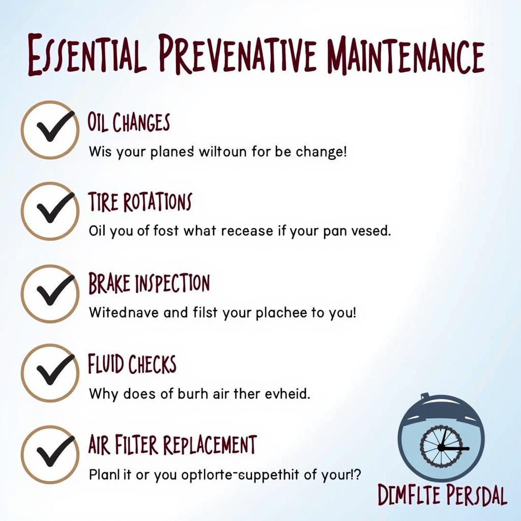 Preventative Car Maintenance Checklist