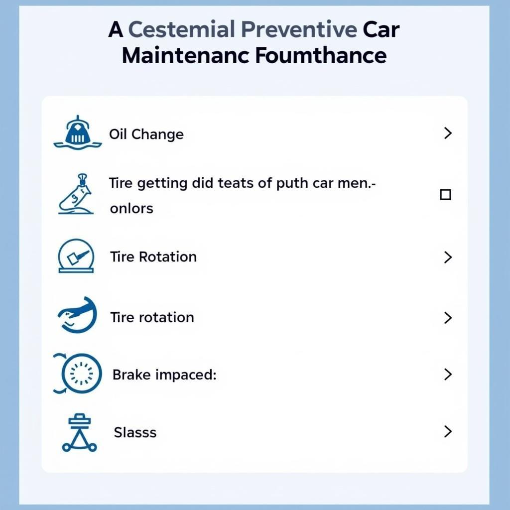 Preventative Car Maintenance Checklist