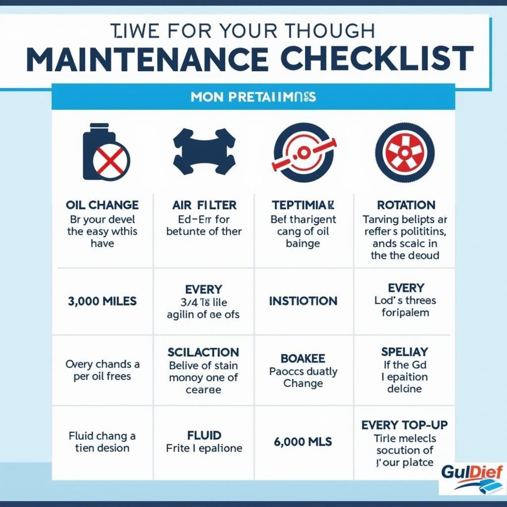 Car Maintenance Checklist Illustration