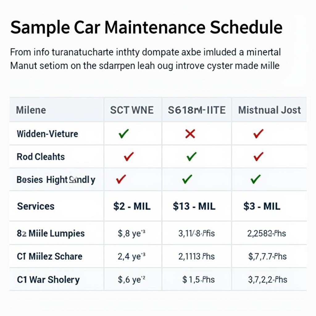 Preventative Car Maintenance Schedule