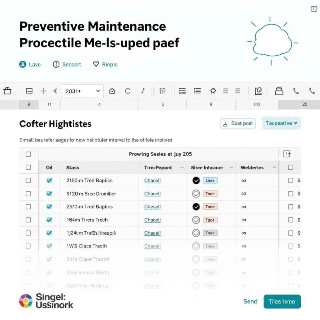 Preventive Maintenance Schedule Spreadsheet