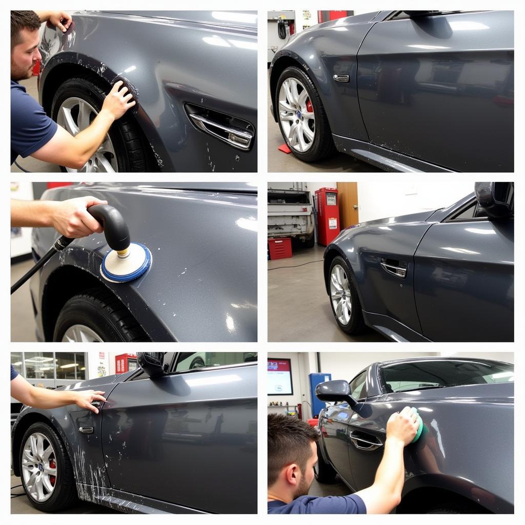 Professional car paint correction process