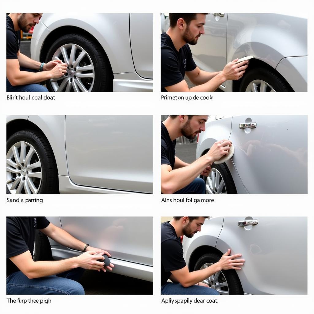 Professional Car Scratch Repair Process