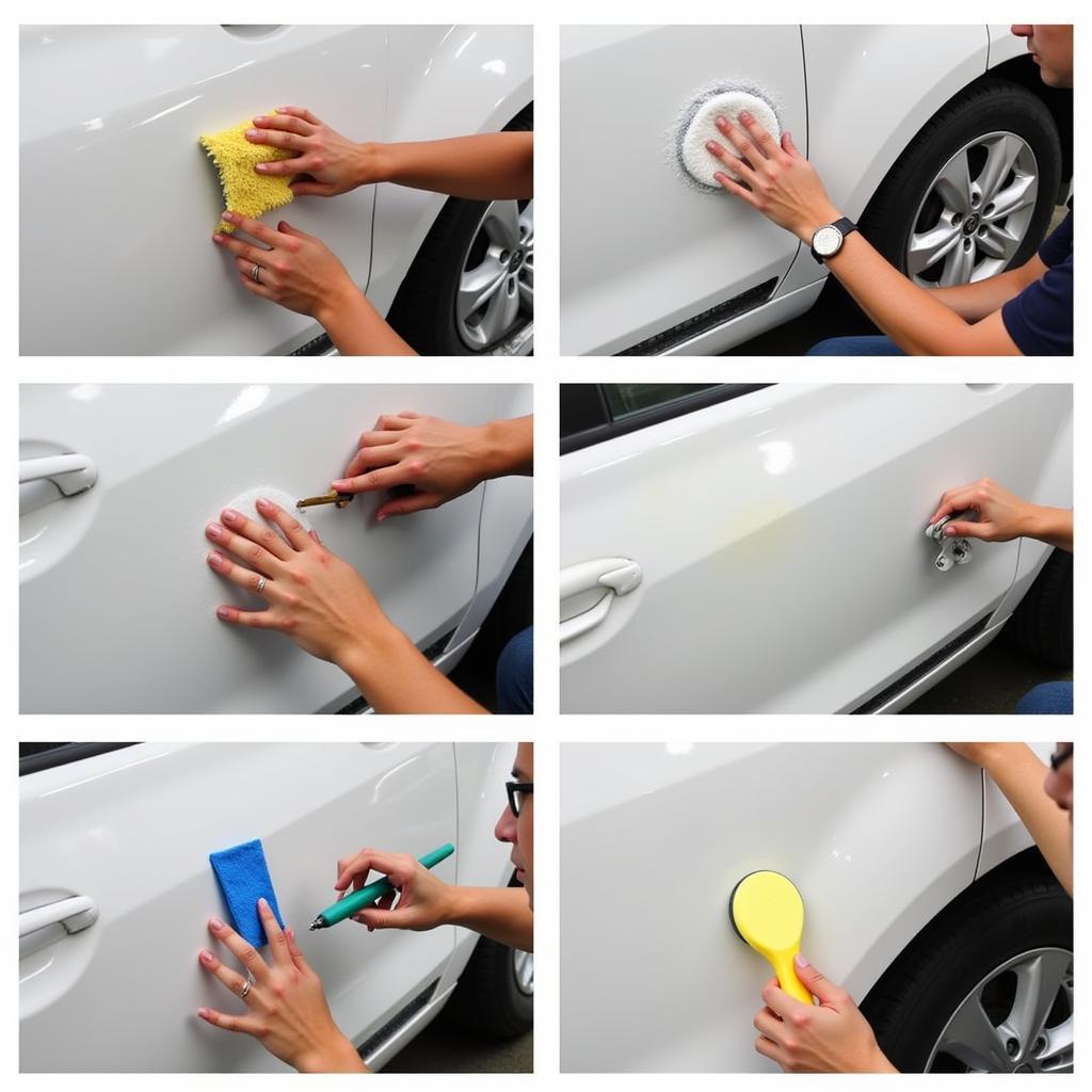 Professional Car Scratch Repair Process