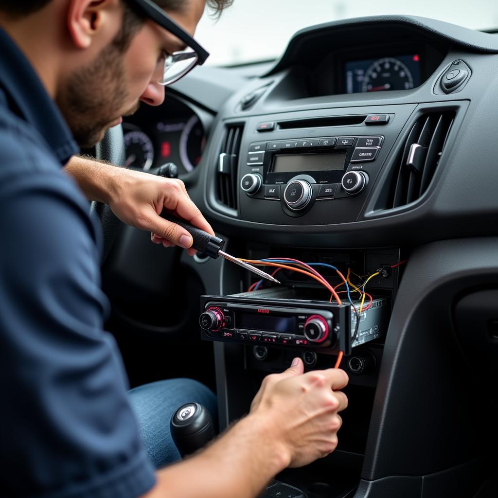 Professional car stereo installation service