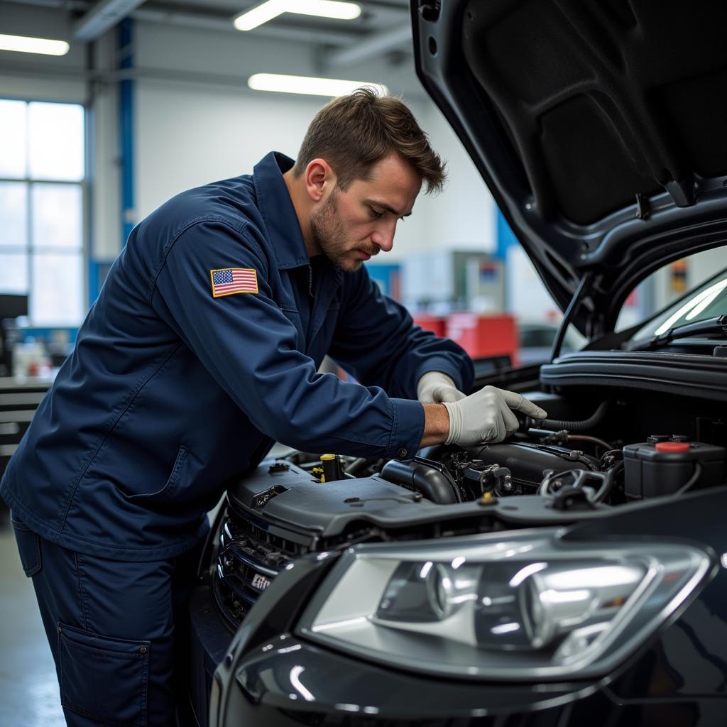 Professional Mechanic Working