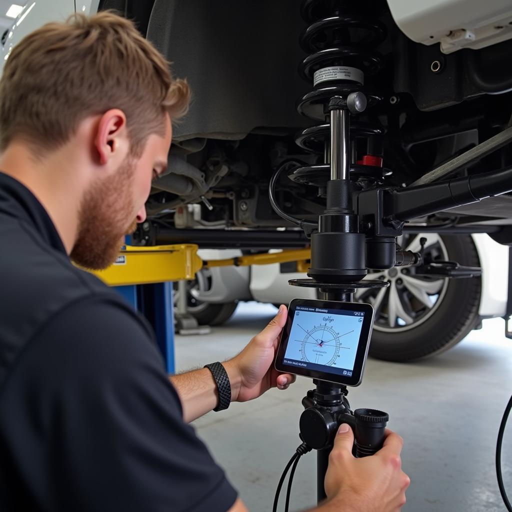 Car Rear Alignment Adjustment Process