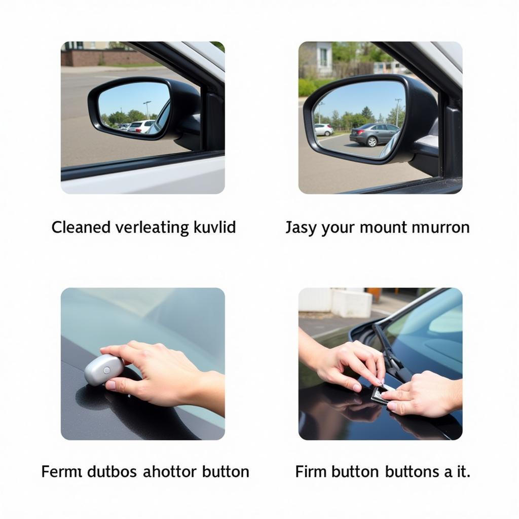 Reattaching a car's rearview mirror using adhesive