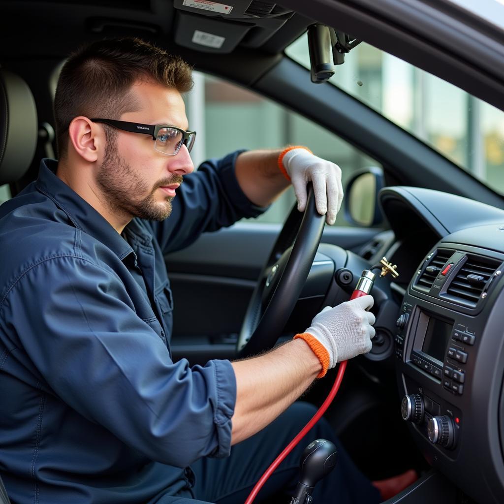 Recharging Car AC with Refrigerant