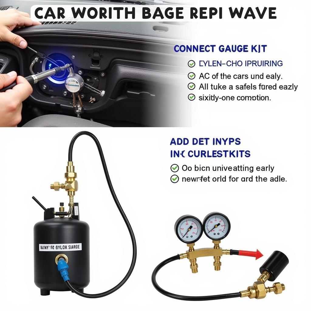 Recharging the Refrigerant in a Car's AC System Using a Recharge Kit